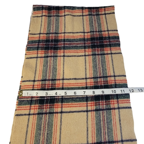100% Cashmere Vintage Plaid Cold Weather Winter Light Weight Scarf OS - Picture 11 of 11